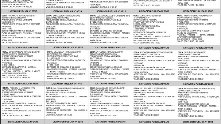 Se licitar&aacute;n nuevas viviendas del IAPV en distintas localidades entrerrianas