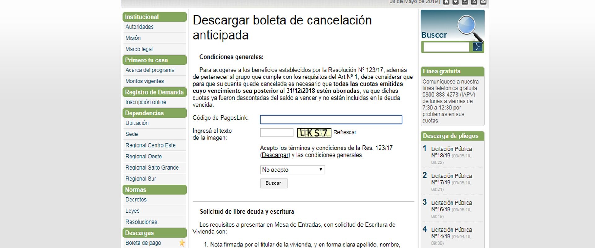 Nueva pr&oacute;rroga para la cancelaci&oacute;n anticipada de cuotas de viviendas sociales