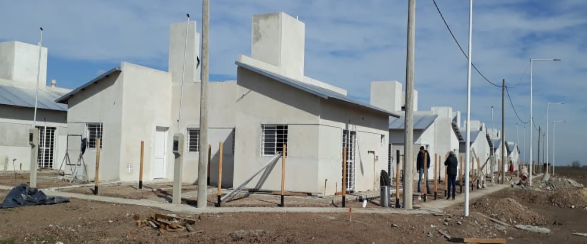 Tienen 75 por ciento de avance las viviendas de Mar&iacute;a Grande que construye la provincia