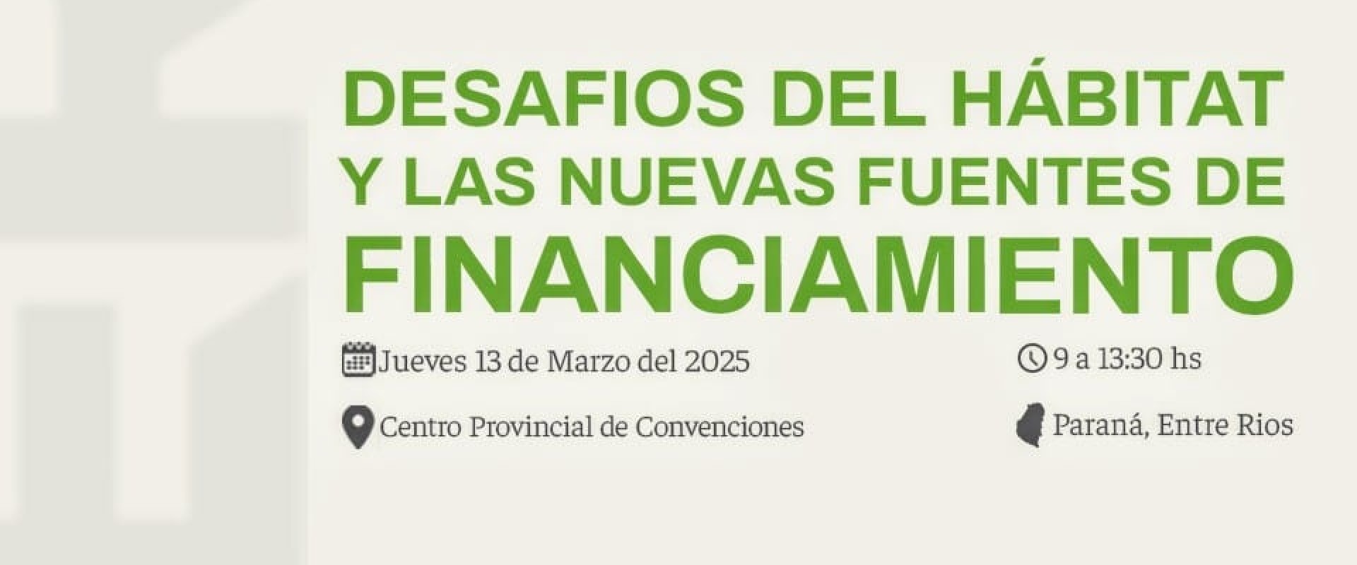 Jornada sobre los desaf&iacute;os del h&aacute;bitat en el nuevo contexto econ&oacute;mico y las fuentes de financiamiento
