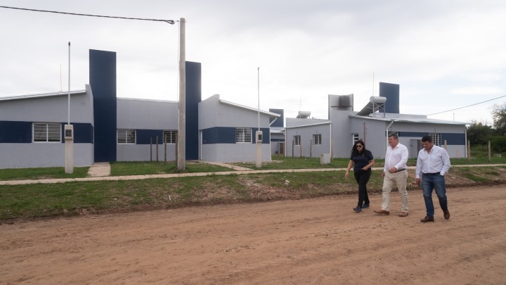 Verificaron avances en las viviendas que se construyen en Pueblo Liebig