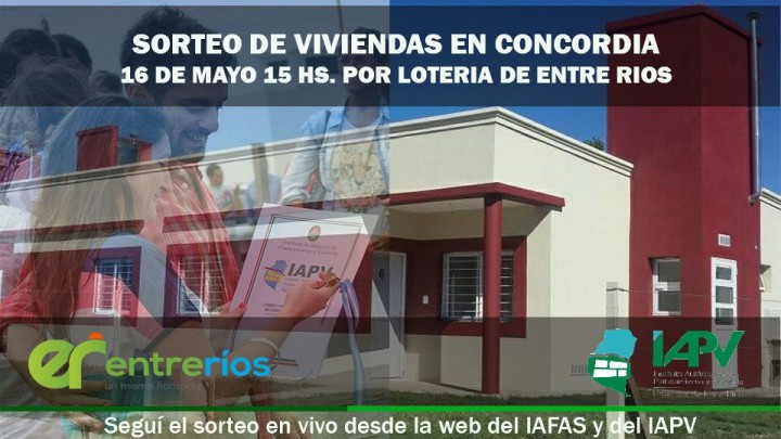Sortear&aacute;n 320 viviendas que el IAPV tiene en ejecuci&oacute;n en Concordia
